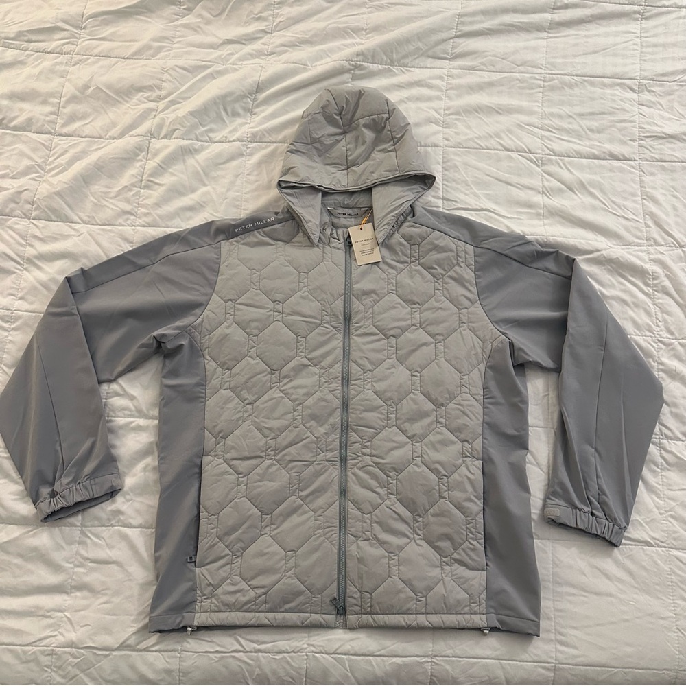 Peter Millar Rush Hooded Jacket | Men’s sz XL | Gray - New with Tags